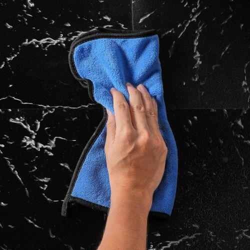 Vevor Set Plastic Floor with 50 Tiles 1.5mm L30.48cmxW30.48cm Black