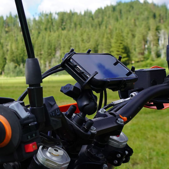RAM Mount Βάση Κινητού Μοτοσυκλέτας με Ρυθμιζόμενο Βραχίονα 5.5-6" για το Τιμόνι