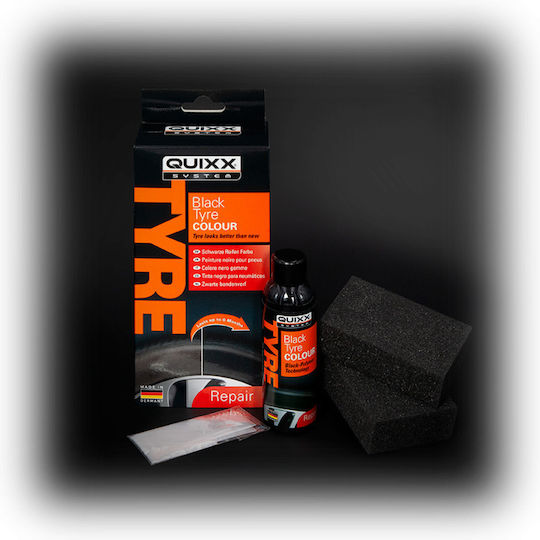 Quixx Kit Επιδιόρθωσης Βαφής Ελαστικών Μαύρο 75ml