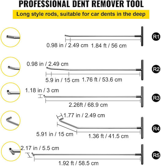 Vevor Kit Reparator pentru Adâncituri Autoturism Gri 13buc