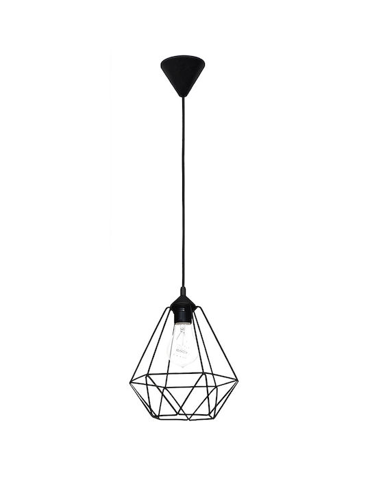 Heronia DM-02 1/L Adjustable Pendant Light Black with Socket E27