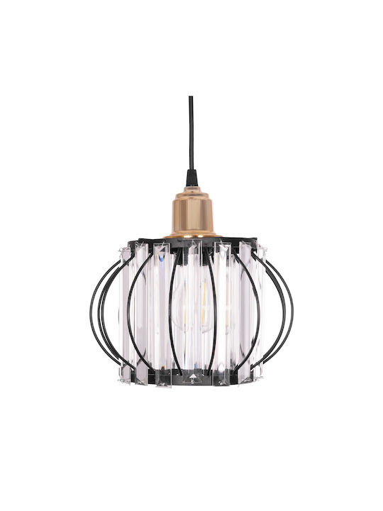 GloboStar Lucero Pendant Light Black Grid with Socket E27 16x16x70cm