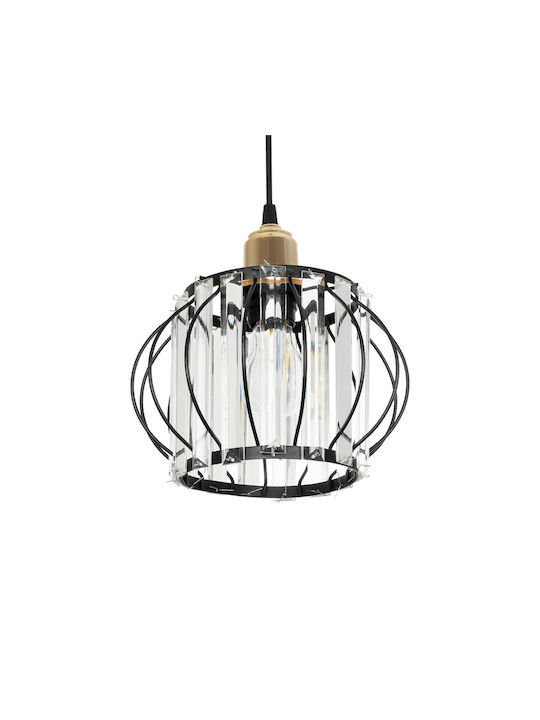 GloboStar Lucero Pendant Light Black Grid with Socket E27 16x16x70cm
