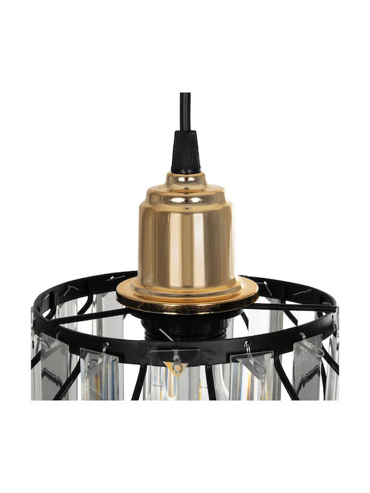 GloboStar Lucero Pendant Light Black Grid with Socket E27 16x16x70cm