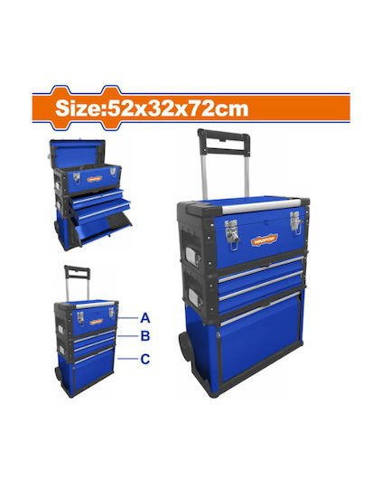 Wadfow Kunststoff Werkzeugkiste B52xT32xH72cm