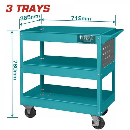 Total Rollbar Metallisch Werkzeugkiste B74.9xT33xH61.6cm