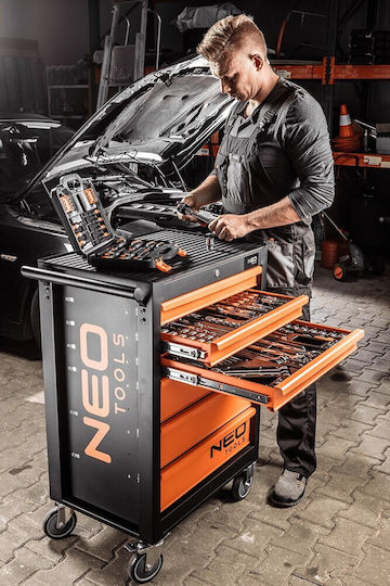 Neo Tools Τροχήλατος Μεταλλικός Εργαλειοφόρος με 6 Συρτάρια Π68xΒ46xΥ103εκ.
