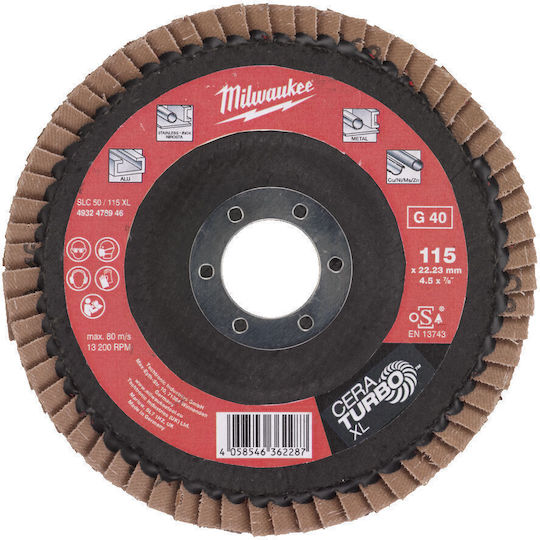 Milwaukee SLC XL 50 Cera Turbo™ XL Schleifscheibe Metall 115mm P60 4932478947