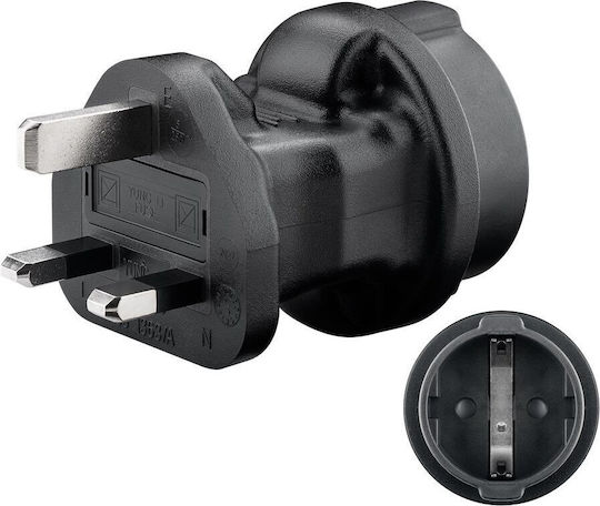 Goobay Travel Adapter Europe To Uk Black 95307