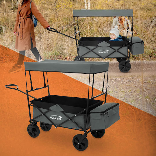 Hauki Transport Trolley Foldable for Weight Load up to 80kg Gray