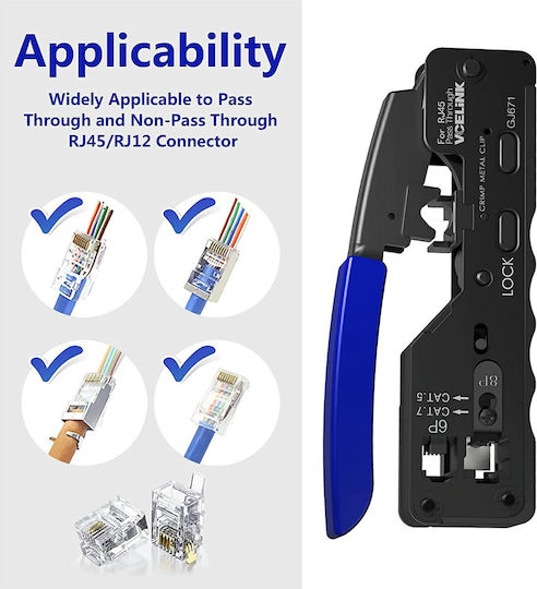 Network Crimping Pliers CAT5 CAT5E CAT6 CAT6A CAT7 CAT7A RJ45