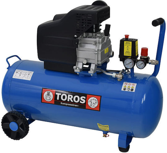 Toros Μονοφασικό Κομπρεσέρ Αέρος με Ισχύ 2.5hp και Αεροφυλάκιο 50lt