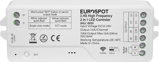 Eurospot Led High Frequency Controller 2in1 2.4rf+ Push Dim Eu6250
