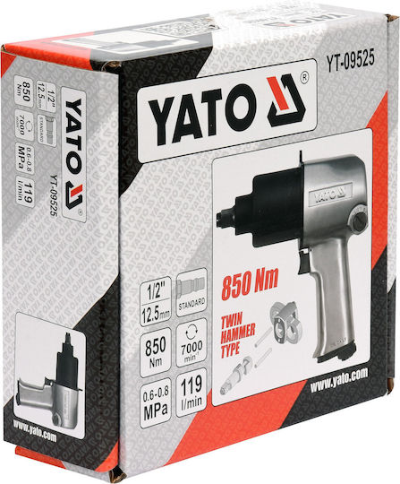 Yato YT-09525 Въздушен Ключ 1/2" с Максимален Въртящ Момент 86.67kgm