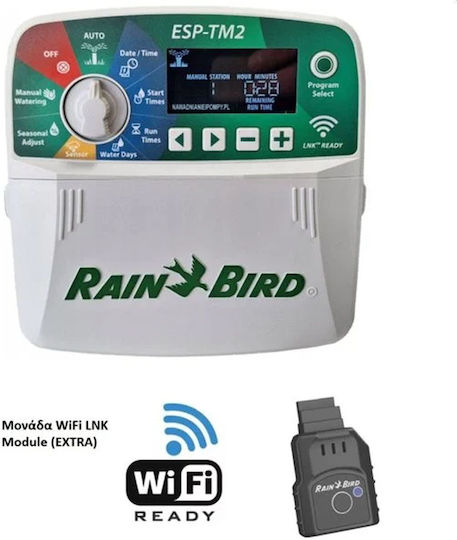 Rainbird Προγραμματιστής Ποτίσματος Πίνακα Ρεύματος 8 Στάσεων με Wi-Fi