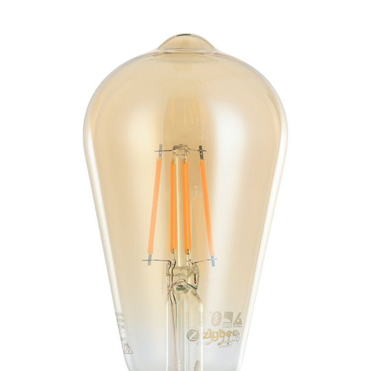 Eglo Smart Lampe LED für Fassung E27 und Form ST64 Warmes Weiß