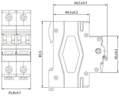 Maxge Διπολικός Διακόπτης Ράγας 40A