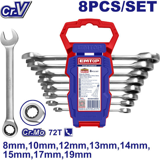 Emtop German Polygon Set with Size from 8mm to 19mm 8pcs