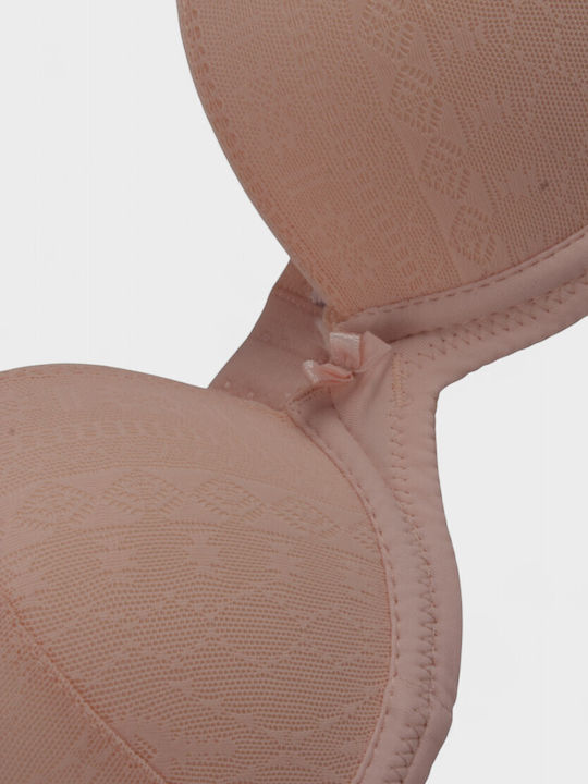 Norddiva Lace Underwear Set with Bra & Brazil Pink