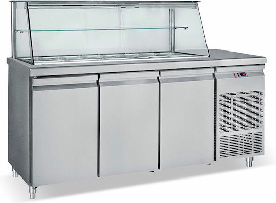 Bambas Frost Bambas Frost Kühlvitrine Boden mit Kapazität 13x1/4 GN 185x70x85cm SM 185
