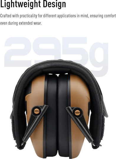 Opsmen M300A-BK Electronic Earmuffs with Band