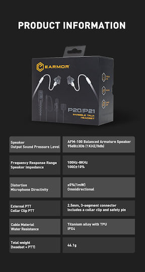 Earmor P21 Kenwood Headset-Mikrofon