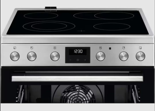Electrolux Κουζίνα 73lt με Κεραμικές Εστίες Π59.6εκ. Inox