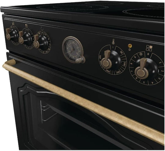Gorenje Κουζίνα 71lt με Κεραμικές Εστίες Π60εκ. Μαύρη
