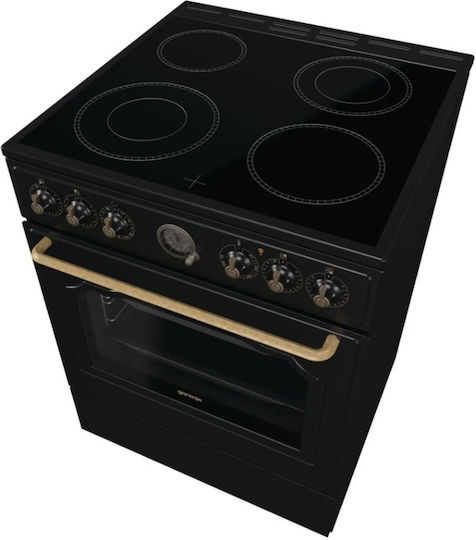 Gorenje Κουζίνα 71lt με Κεραμικές Εστίες Π60εκ. Μαύρη