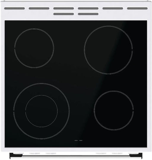Gorenje Κουζίνα 71lt με Κεραμικές Εστίες Π60εκ. Λευκή