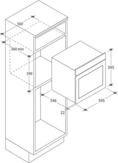 Candy Φούρνος άνω Πάγκου 78lt Π59.5εκ. Inox