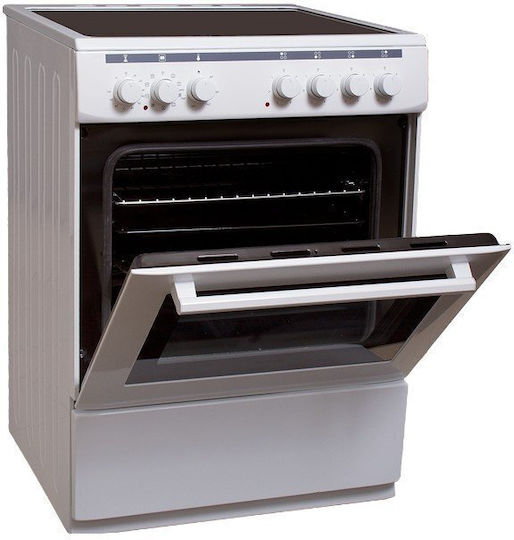 Finlux FLCM 6000A Aragaz 65lt cu Plite Ceramice L60cm. White