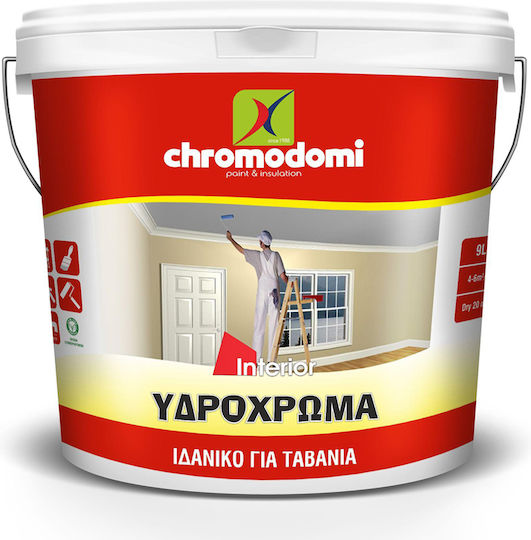 Χρωμοδομή Ceiling Πλαστικό Υδρόχρωμα για Εσωτερική Χρήση 9lt