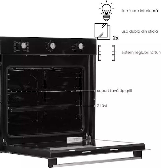 Hausberg HB-8053NG Φούρνος άνω Πάγκου 71lt Π59.4εκ. Inox