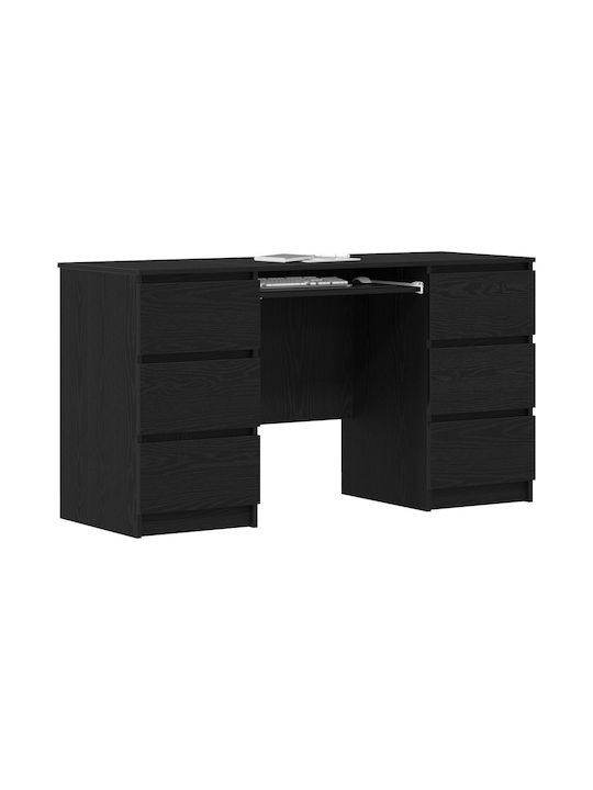 Schreibtisch aus Massivholz Black Oak 140x50x76cm