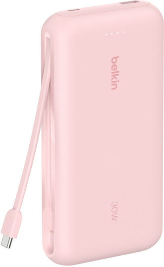 Belkin BoostCharge Power Bank 20000mAh 30W with USB-A Port and USB-C Port Power Delivery Pink