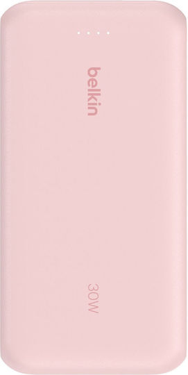Belkin BoostCharge Power Bank 20000mAh 30W with USB-A Port and USB-C Port Power Delivery Pink