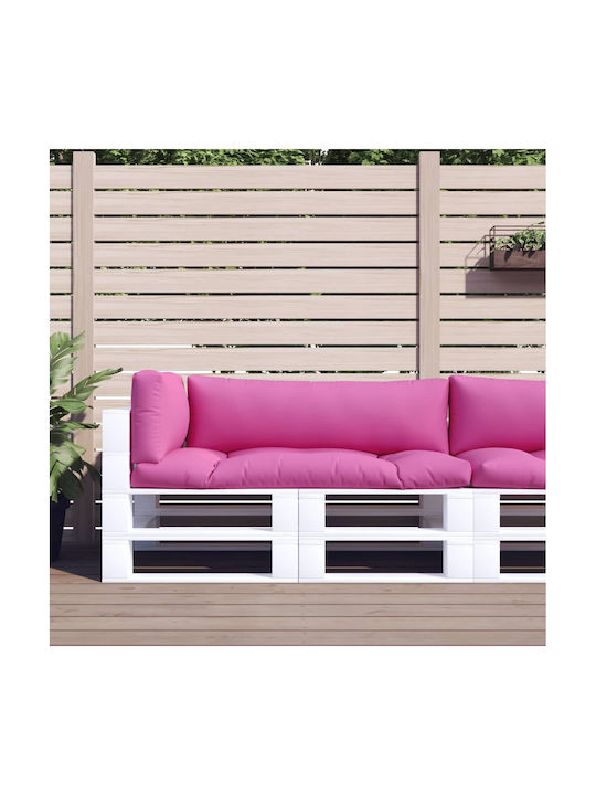 vidaXL Waterproof Sofa Cushion Palette with Backrest Pink 3 Pieces