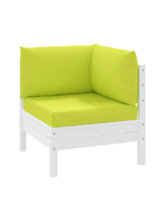 vidaXL Waterproof Sofa Cushion Palette with Backrest Green 3 Pieces