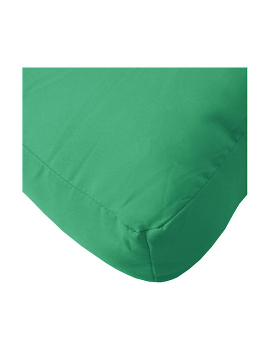 vidaXL Waterproof Sofa Cushion Pallet with Backrest Green 3 Pieces
