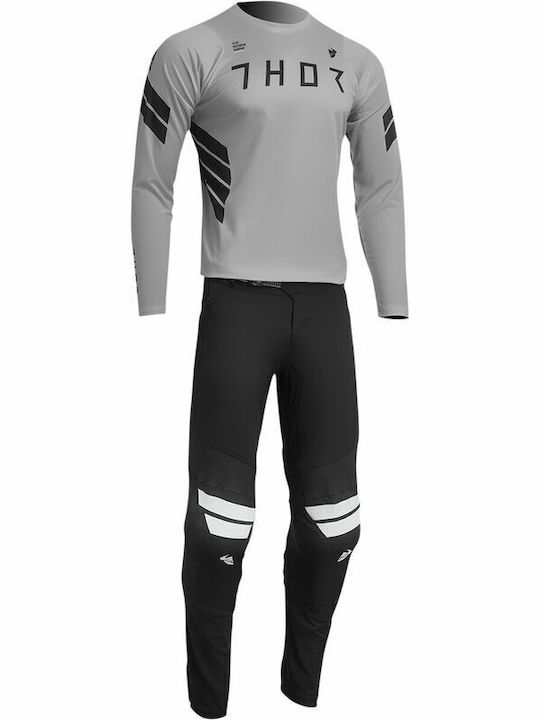 Thor Pentru bărbați Tricou Motocross Mânecă lungă Gri Culoare