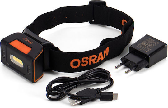 Osram Rechargeable Headlamp LED IP54 with Maximum Brightness 250lm Black