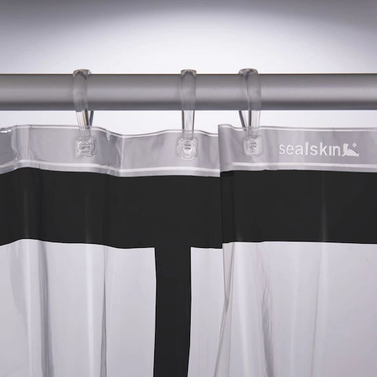 Sealskin Brix Shower Curtain 180x200cm Transparent