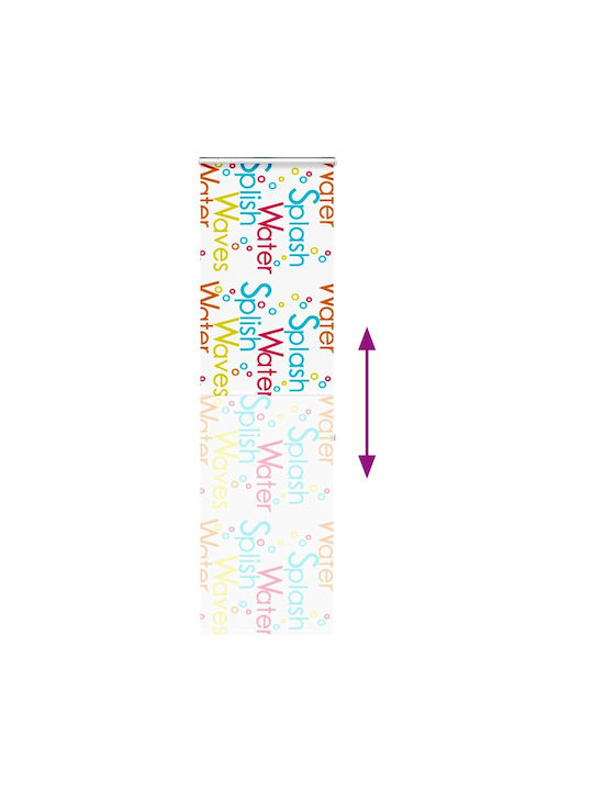 Vidaxl Shower Curtain Roll Cassette 70x240 cm Fabric Width 66 cm Multicolor