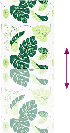 Vidaxl Duschvorhang Rolle 90x240 cm Stoffbreite 86 cm Grün