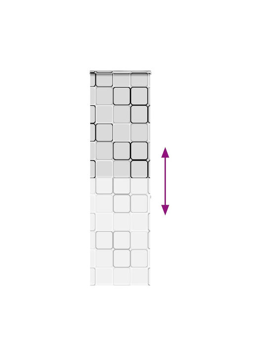 Vidaxl Duschvorhang Rollkassette 60x240cm Stoffbreite 56cm Mehrfarbig