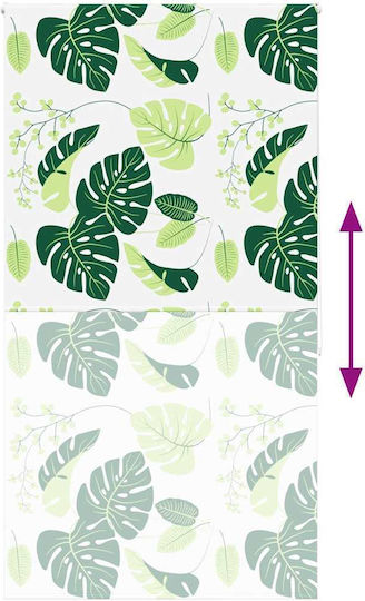 Vidaxl Perdea de Duș Rulou 130x240 cm Lățime Material 126 cm Verde