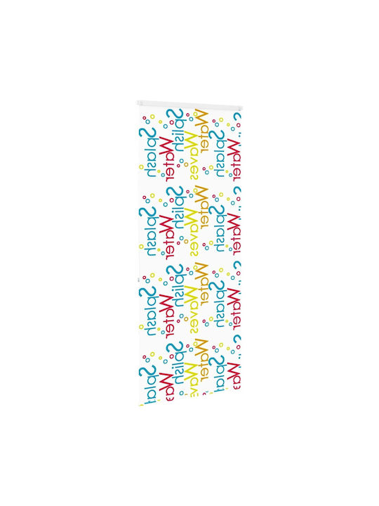 Vidaxl Duschvorhang Rollkassette 90x240 cm Stoffbreite 86 cm Mehrfarbig