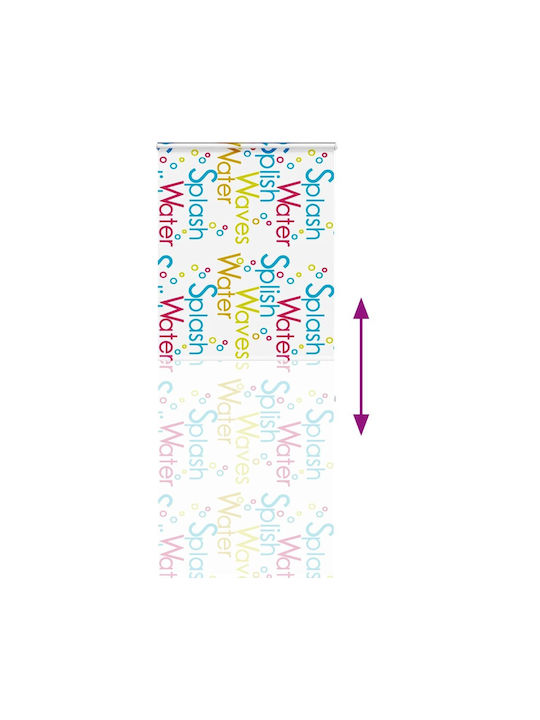 Vidaxl Duschvorhang Rollkassette 90x240 cm Stoffbreite 86 cm Mehrfarbig