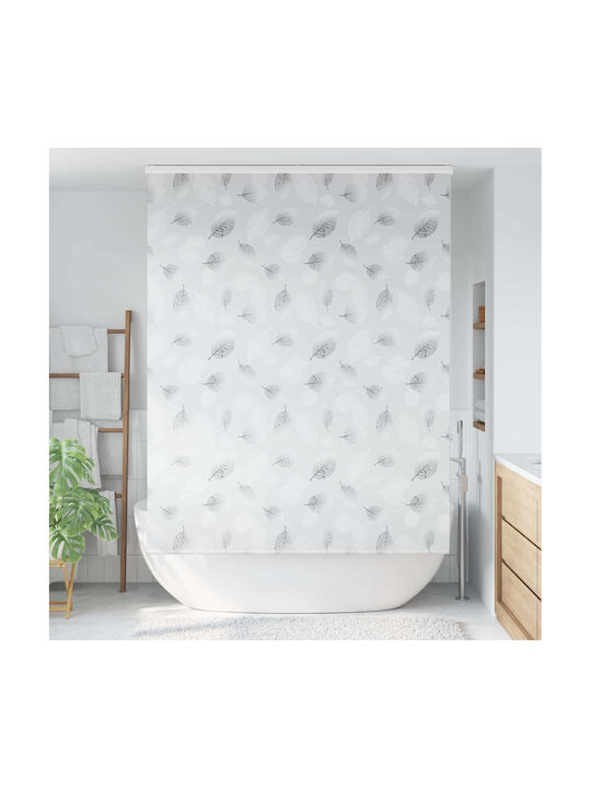 Vidaxl Duschvorhang Rollkassette 160x240 cm Stoffbreite 156 cm Grau